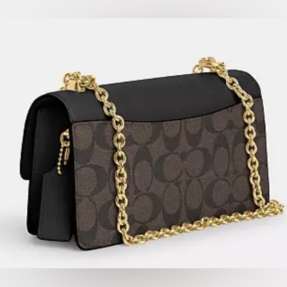 Coach Black and Brown Eliza Crossbody Bag NWT Retail $398 - Picture 3 of 9